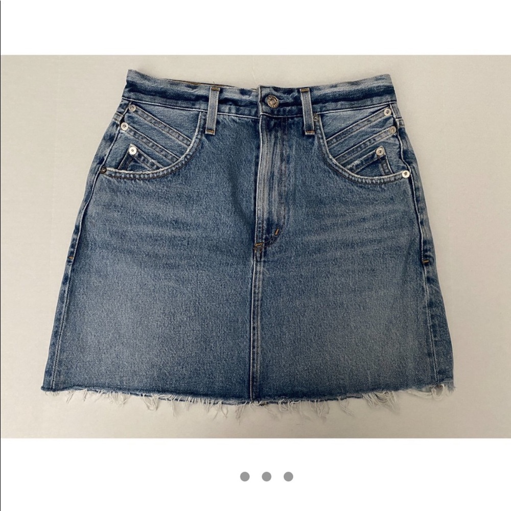 agolde denim mini skirt